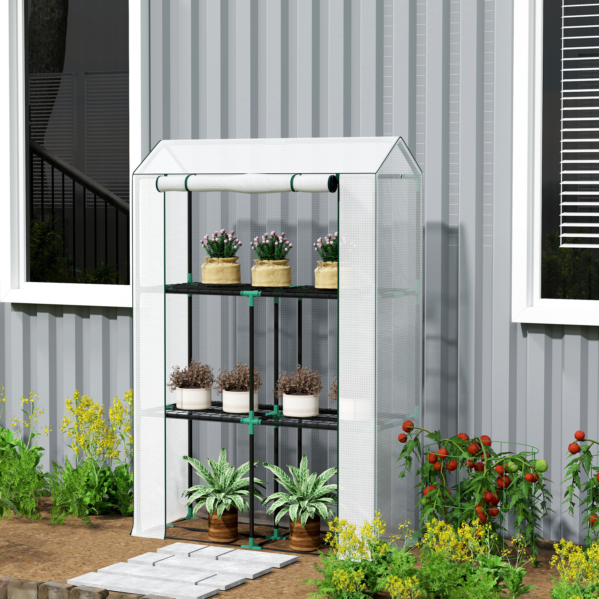 Outsunny Gewächshaus B/H/L: ca. 40x150x100 cm