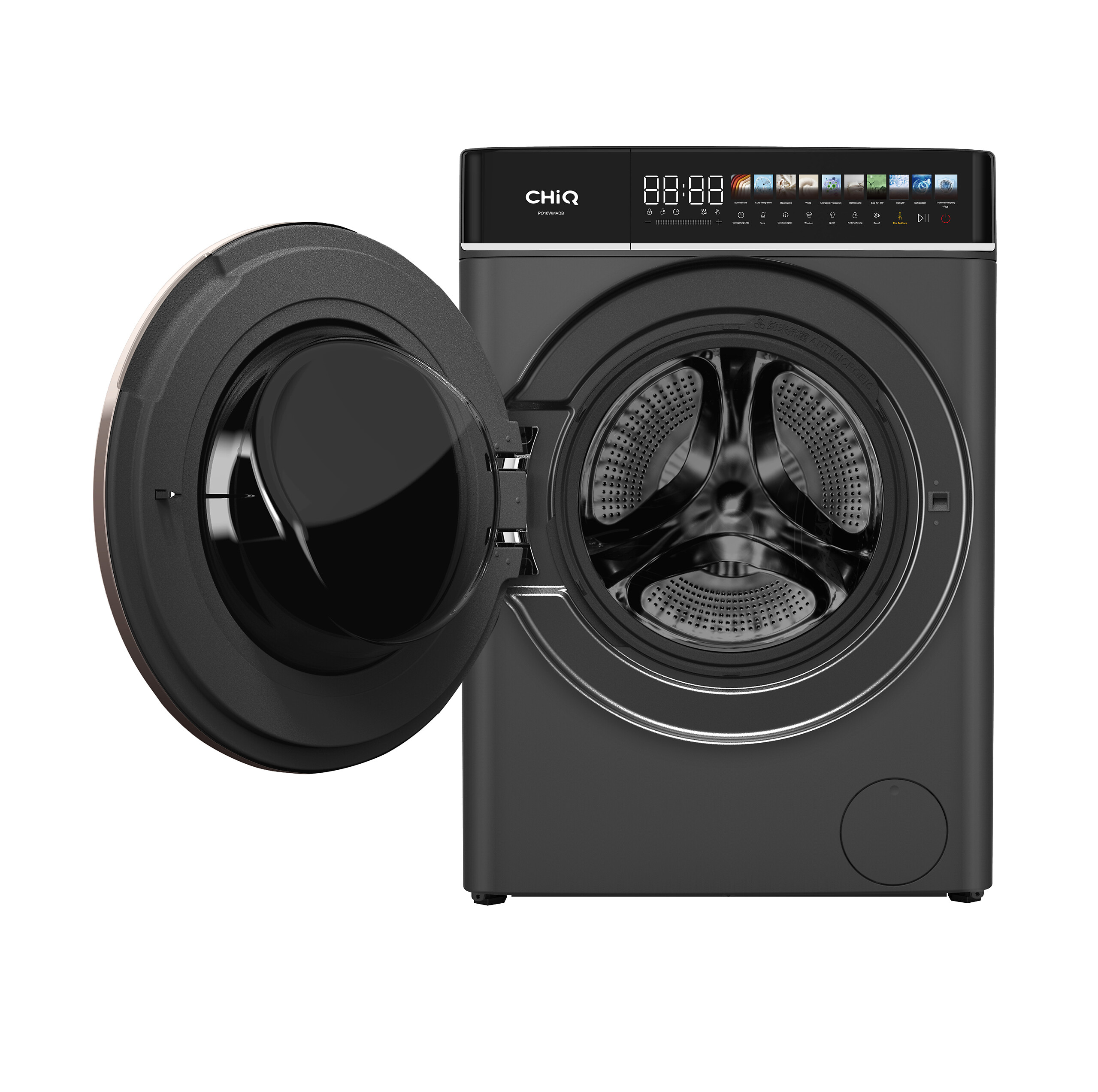 ChiQ Waschmaschine PO10WMADB grau B/H/T: ca. 60x84,7x57,7 cm