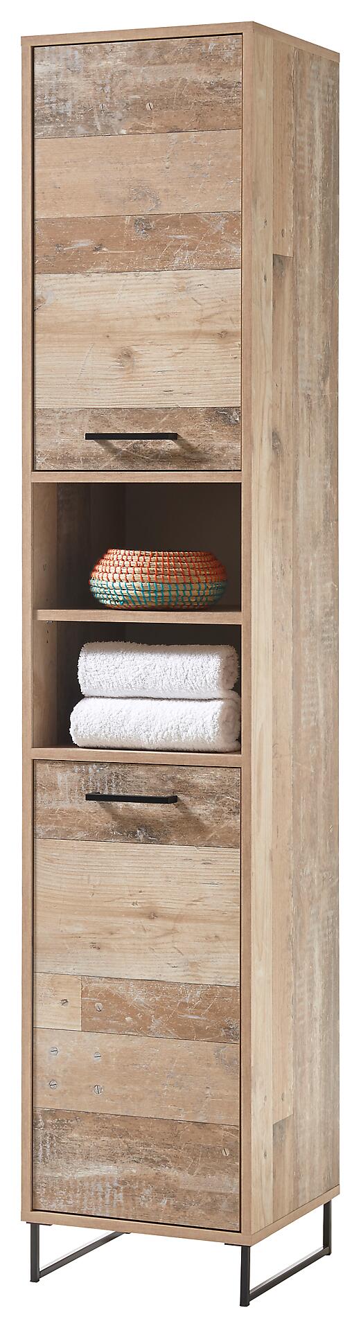 Badhochschrank Roof Old Wood Nachbildung B/H/T: ca. 38x190x37 cm Badhochschrank Roof Old Wood Nachbildung B/H/T: ca. 38x190x37 cm