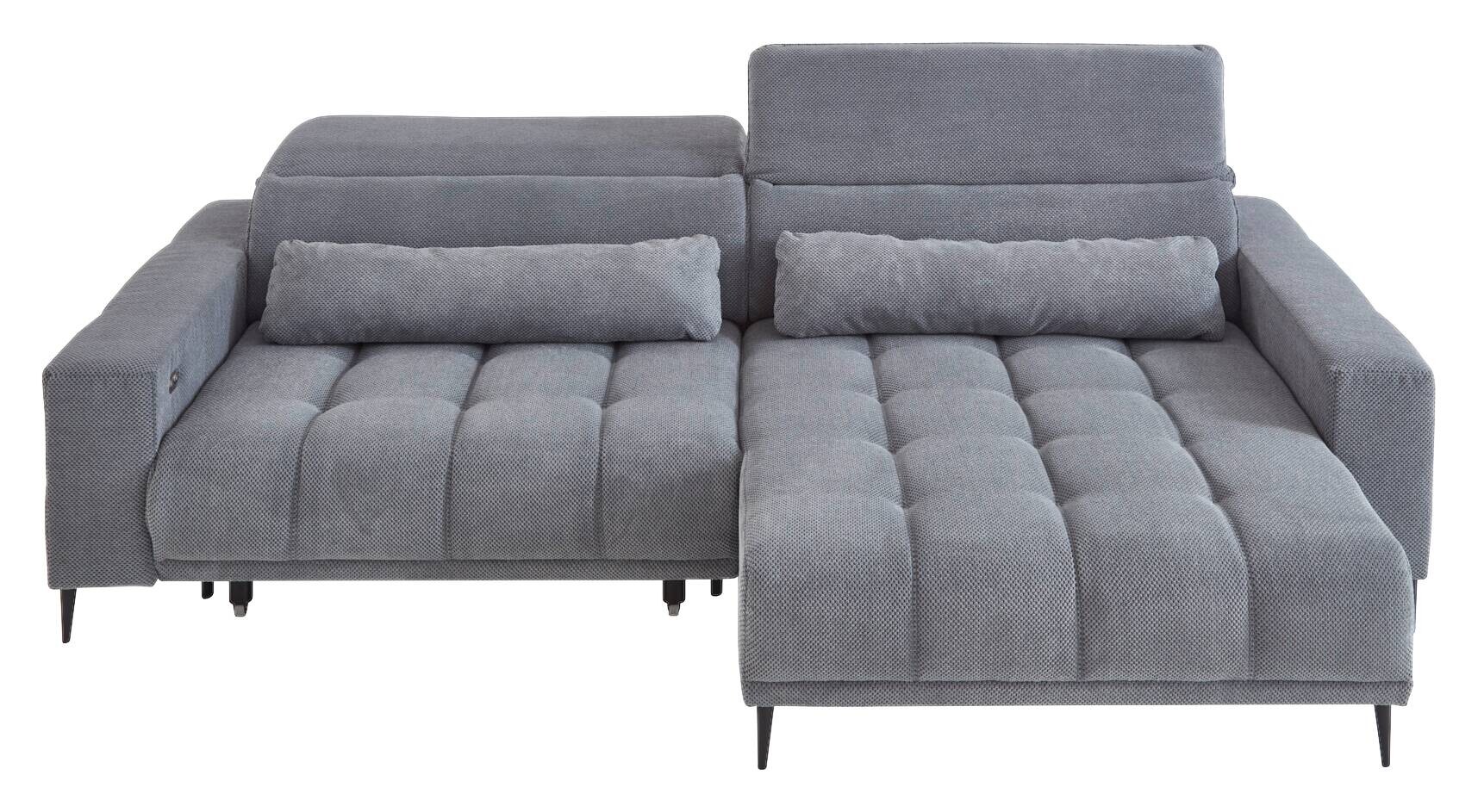 Ecksofa grau Microfaser B/H/T: ca. 284x108x169 cm