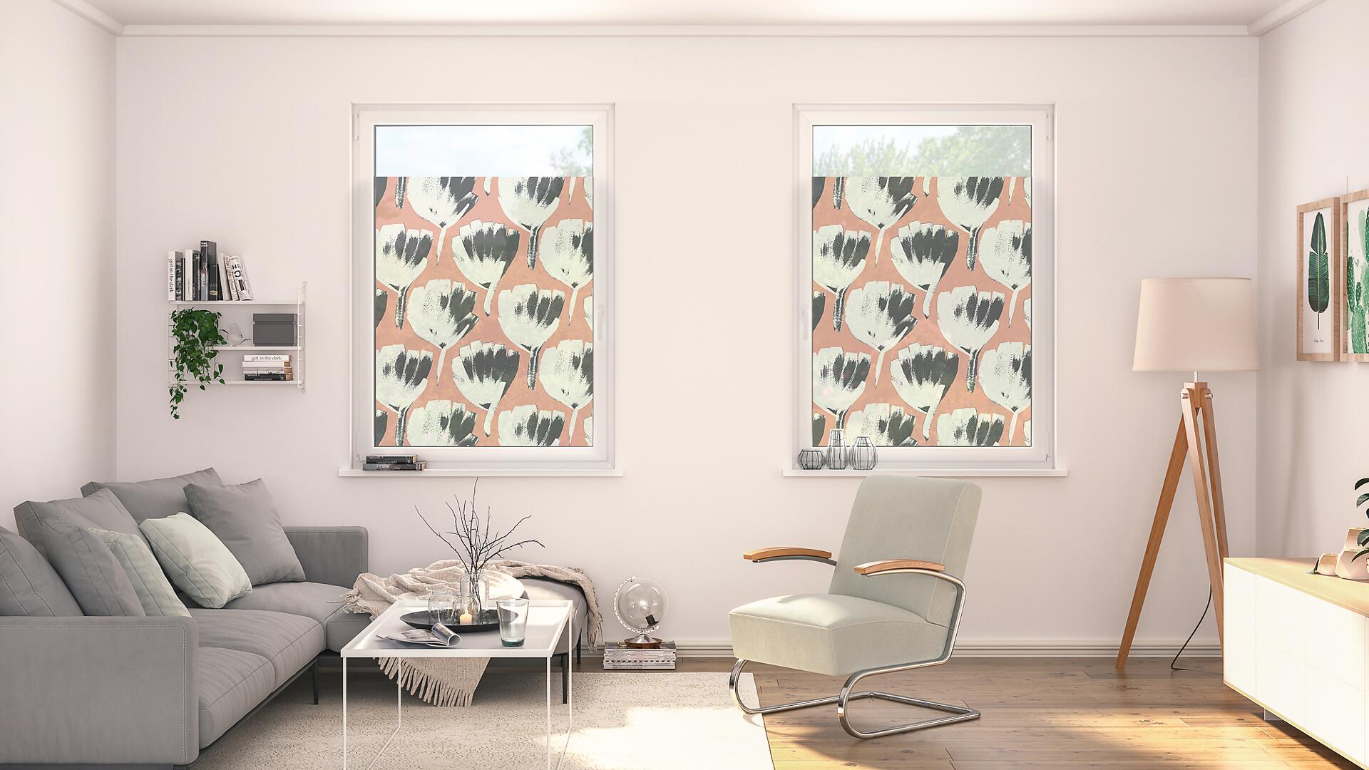 LICHTBLICK Fensterfolie Jumbo Flowers Flowers Jumbo Flowers rot B/L: ca. 100x100 cm