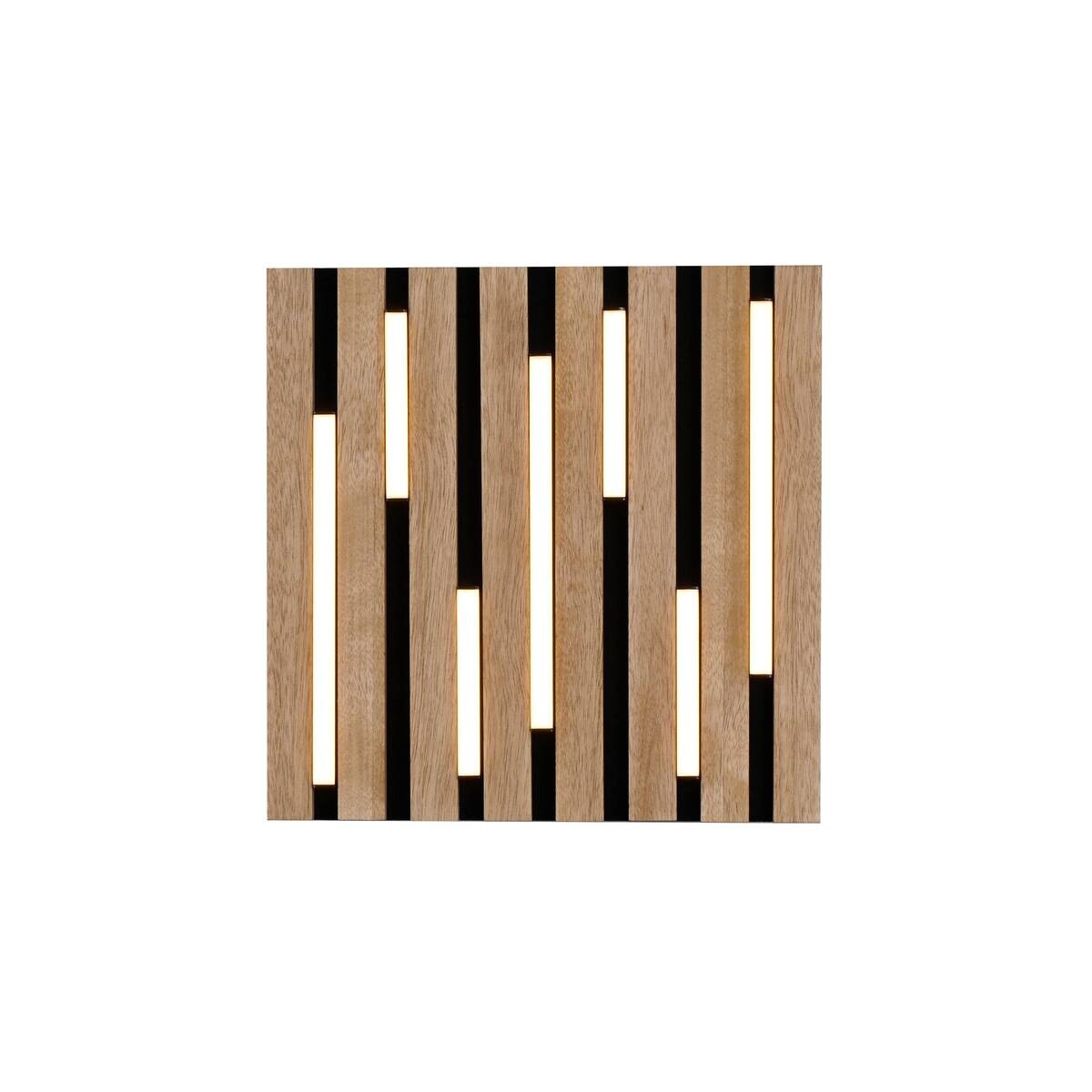 Just Light Deckenleuchte 15590-79 Eiche B/H/L: ca. 30x5x30 cm