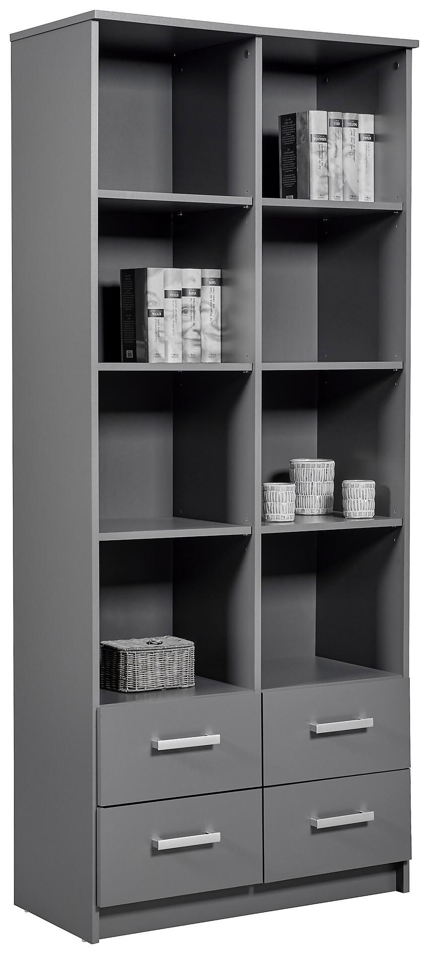 Regal Elenzio Graphit B/H/T: ca. 81,5x191,2x40 cm