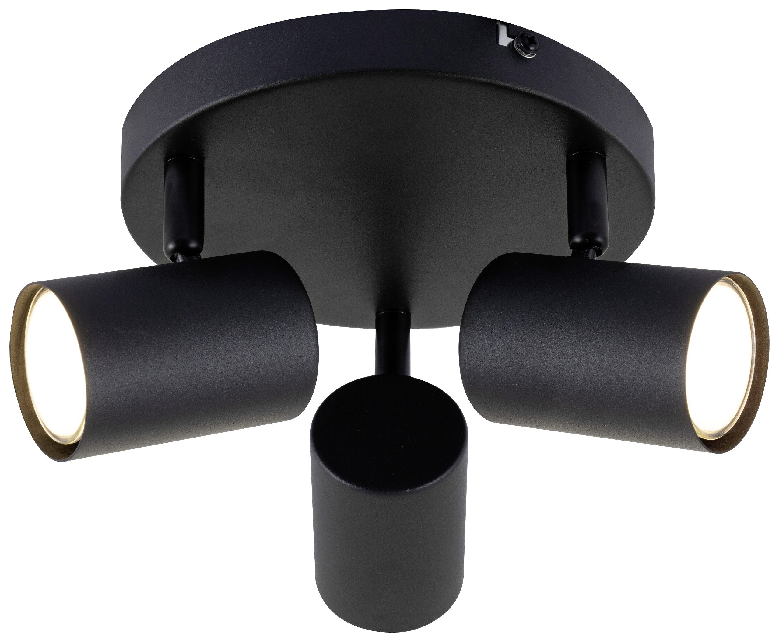 POCOline Spotbalken Thanina schwarz Metall H/D: ca. 12x27,5 cm GU10 3 Brennstellen