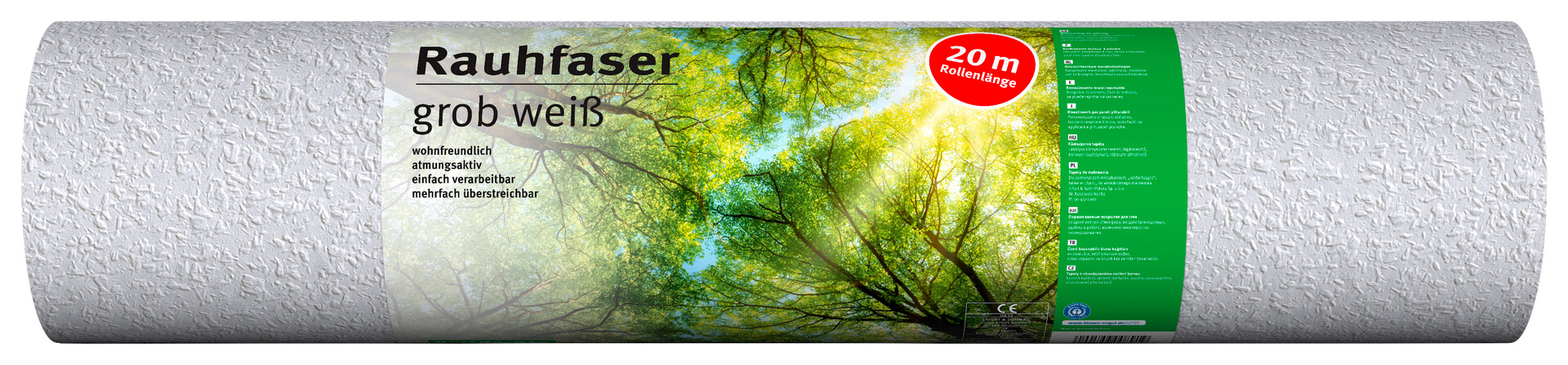 Erfurt Rauhfaser weiß B/L: ca. 53x2000 cm strukturiert