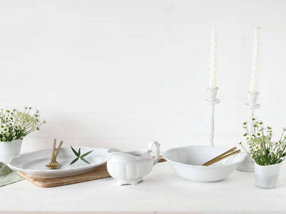 CreaTable Servier-Set Maria Theresia weiß Porzellan