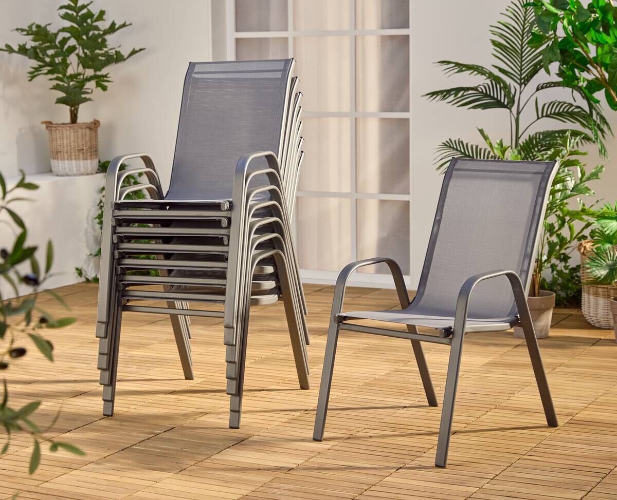 POCOline Stapelsessel Malta anthrazit Stahl B/H/L: ca. 55x93x74 cm POCOline Stapelsessel Malta anthrazit Stahl B/H/L: ca. 55x93x74 cm