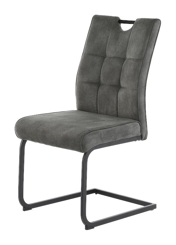 Schwingstuhl  dunkelgrau Microfaser B/H/T: ca. 50x97x62 cm