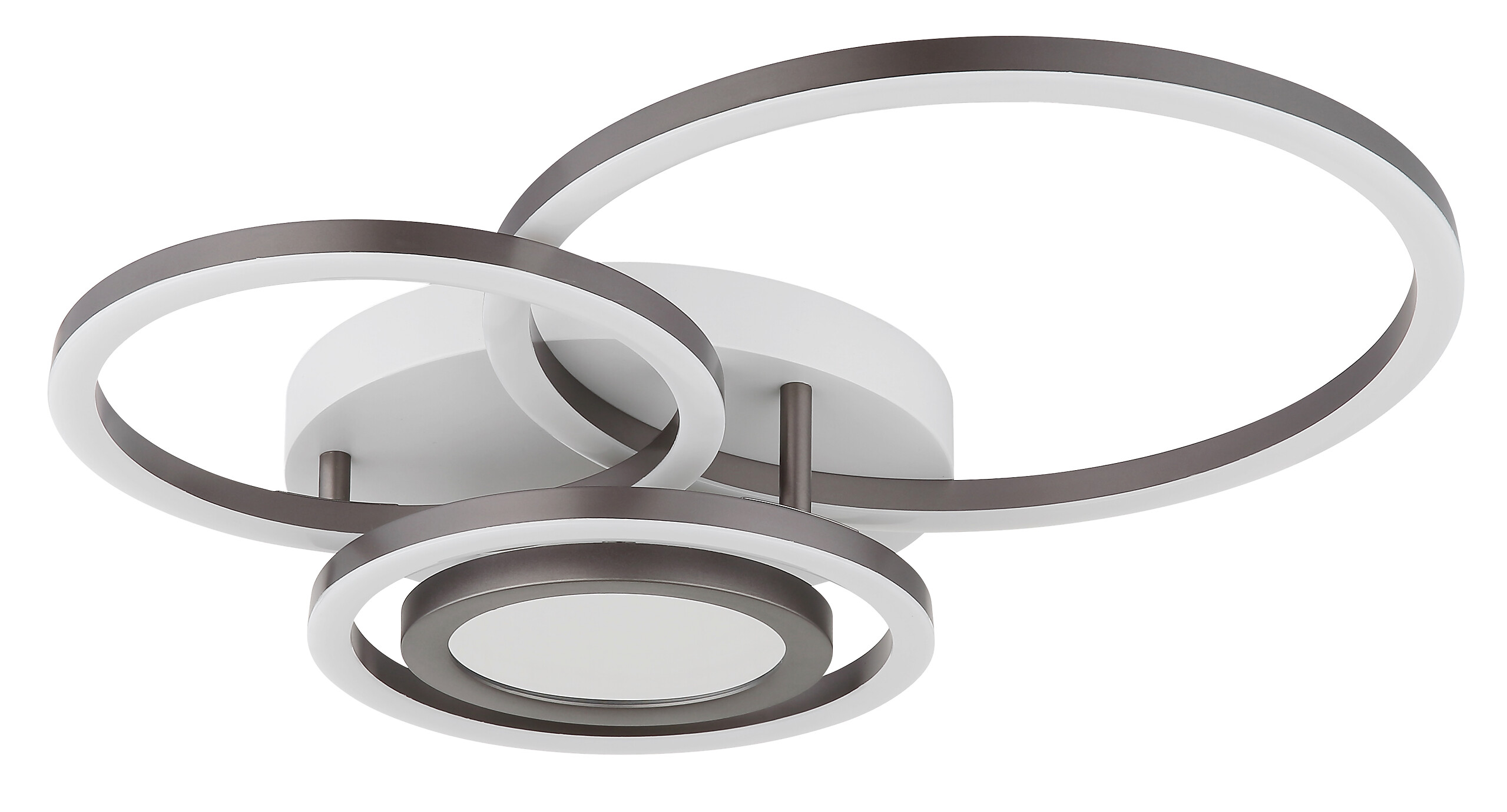 GLOBO Deckenleuchte weiß kaffee mattschwarz Kunststoff Metall B/H/L: ca. 39x10x49 cm 1 Brennstellen