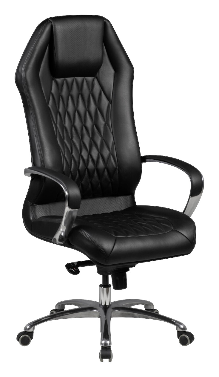 Drehstuhl schwarz Leder