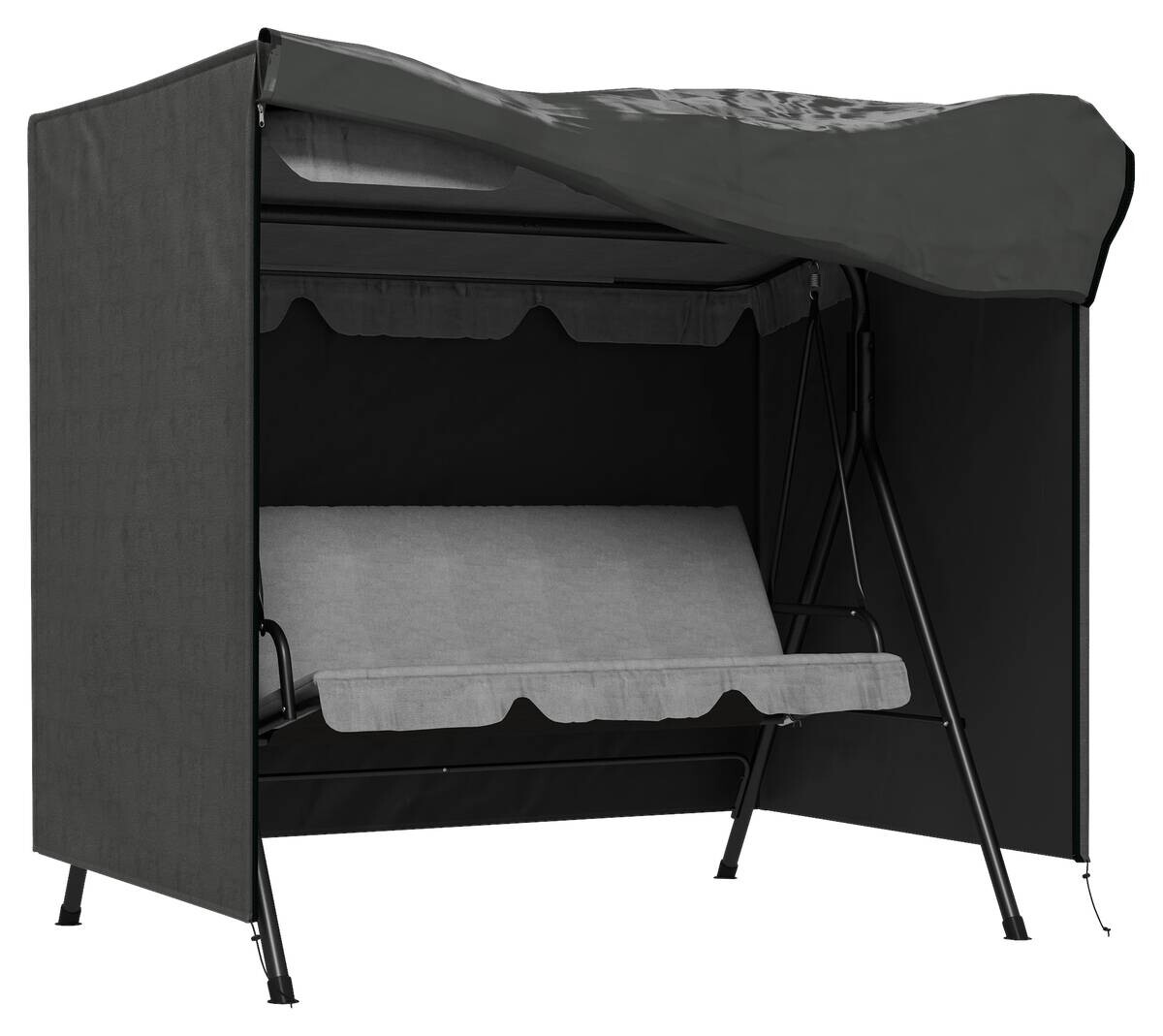 Outsunny Abdeckplane dunkelgrau Polyester B/H/L: ca. 114x152x177 cm