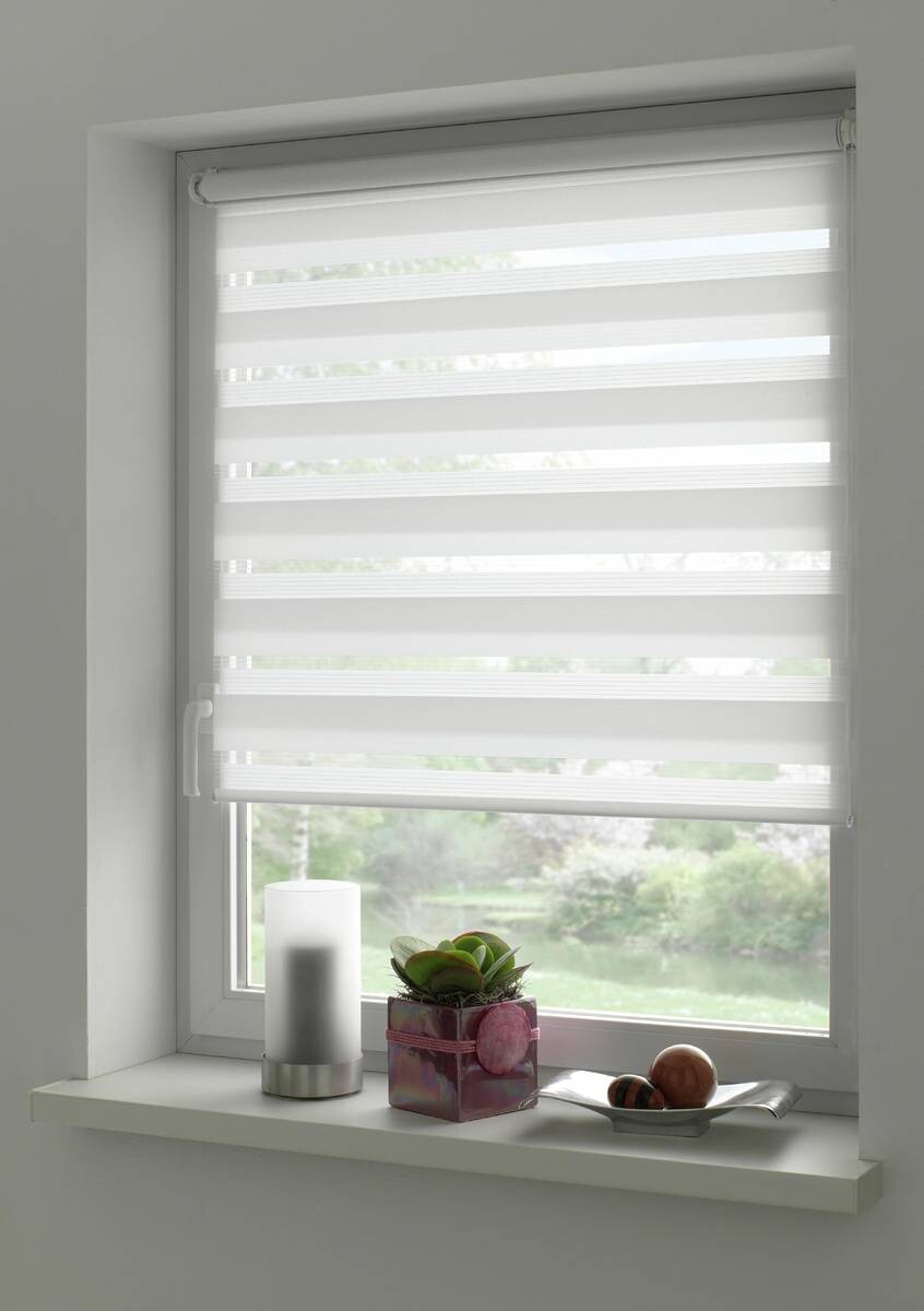 Doppelrollo Easyfix weiß B/L: ca. 90x150 cm