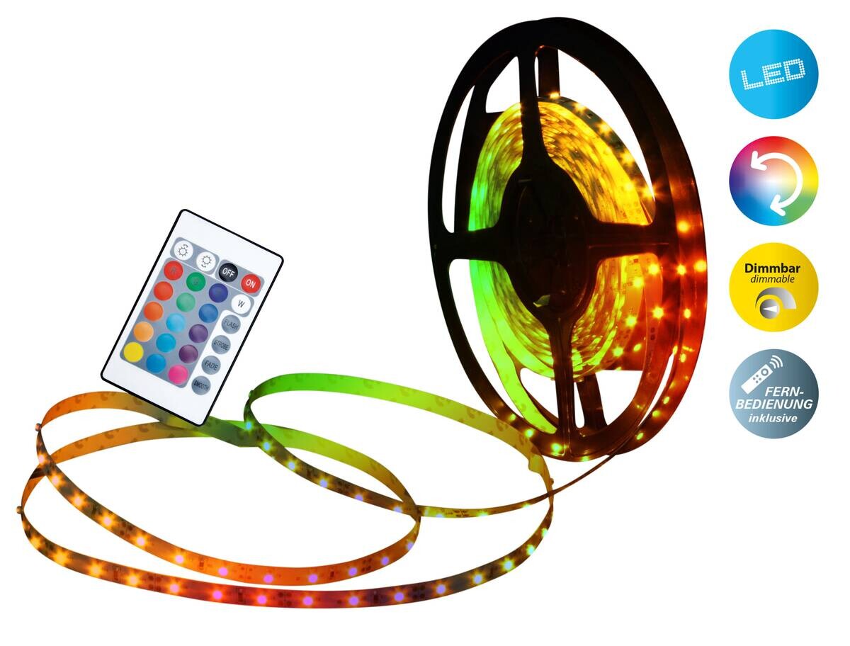 Näve Leuchten LED-Streifen bunt Kunststoff B/H/T: ca. 500x0,3x1 cm