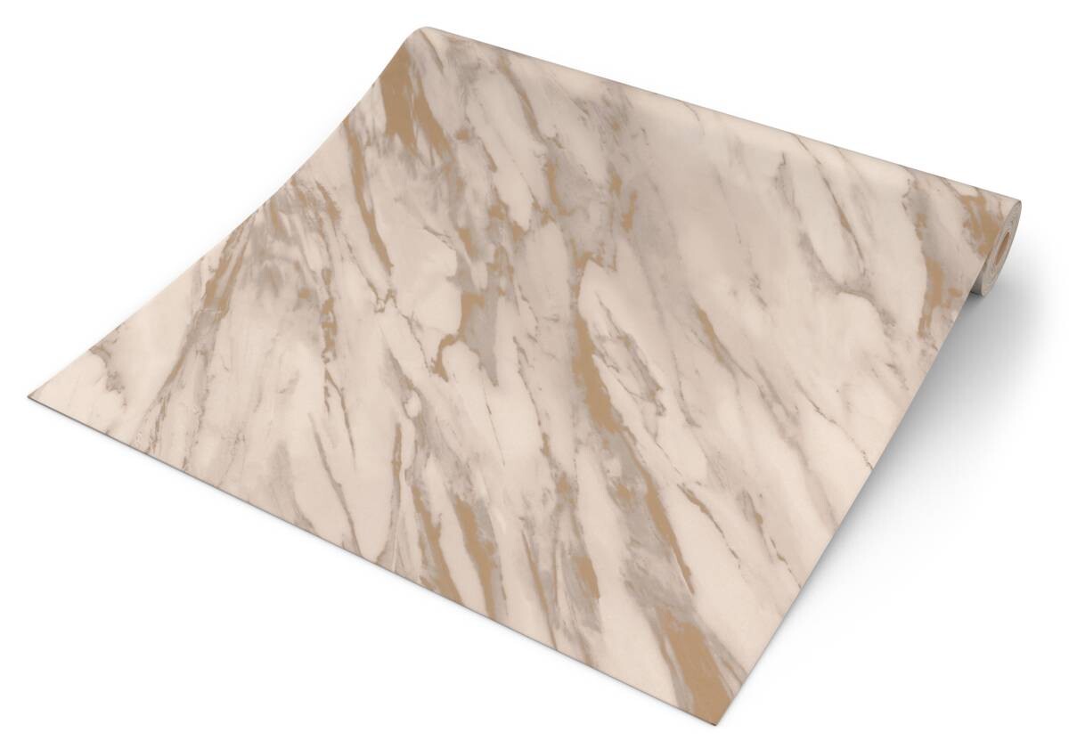 Rasch Papiertapete Marmoroptik beige gold B/L: ca. 53x1005 cm