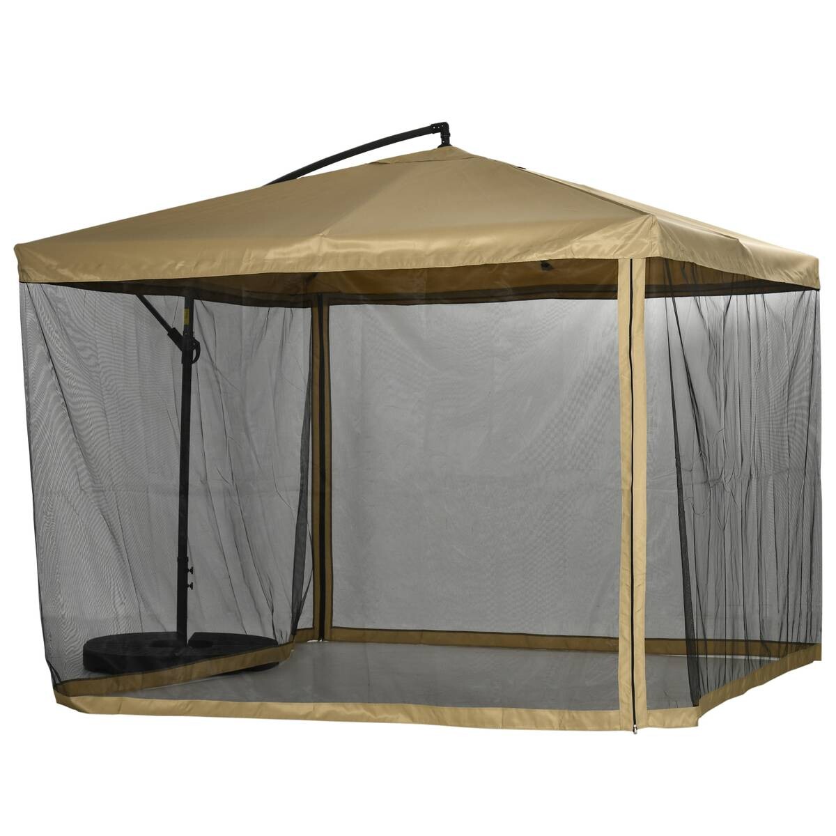 Outsunny Ampelschirm beige Polyester B/H/L: ca. 296x272x296 cm