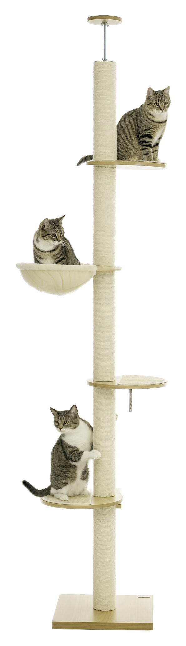 PawHut Kratzbaum Eiche Polyester B/H/L: ca. 40x250x40 cm