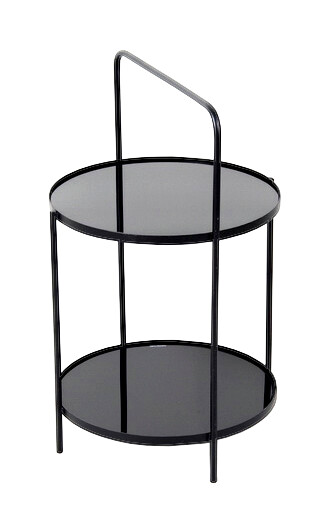 Beistelltisch  schwarz H/D: ca. 50x38 cm
