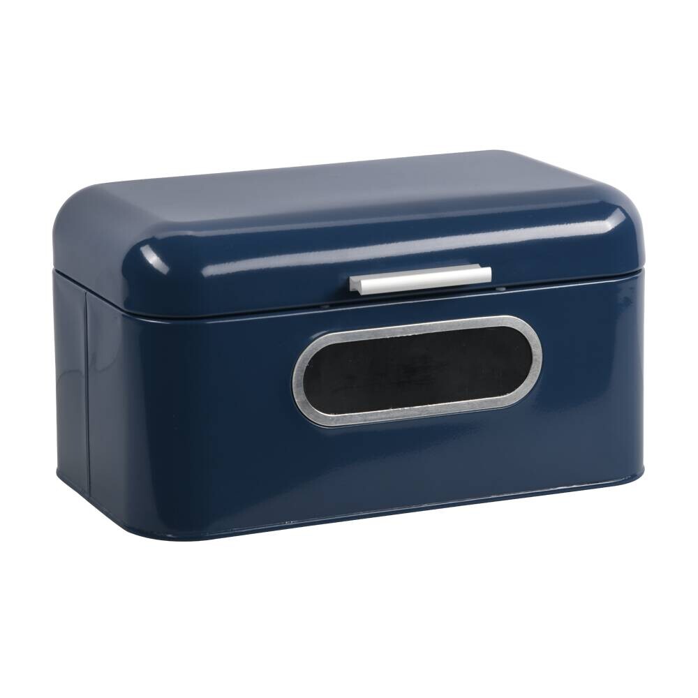 Kesper Brotkasten blau Metall B/H/L: ca. 18x15,4x30 cm