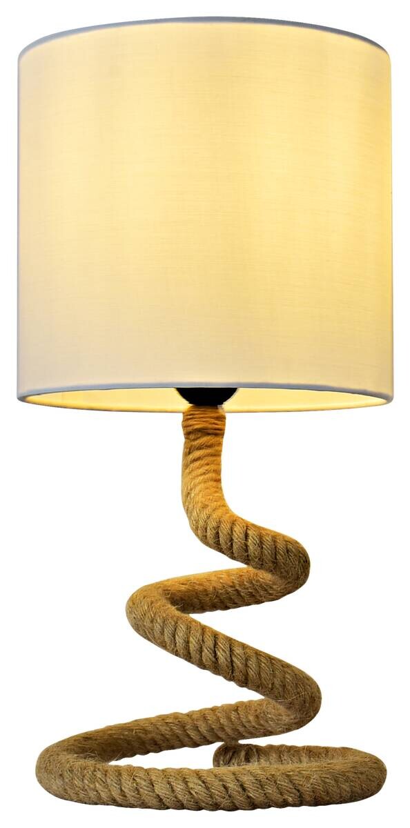 POCOline Tischleuchte Briar weiß Metall H/D: ca. 42x22 cm E27 1 Brennstellen