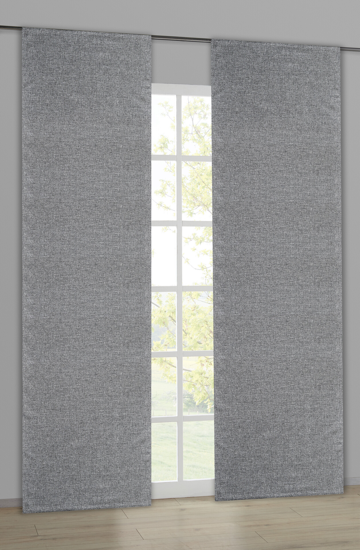 POCOline Schiebevorhang Burner anthrazit B/L: ca. 60x245 cm