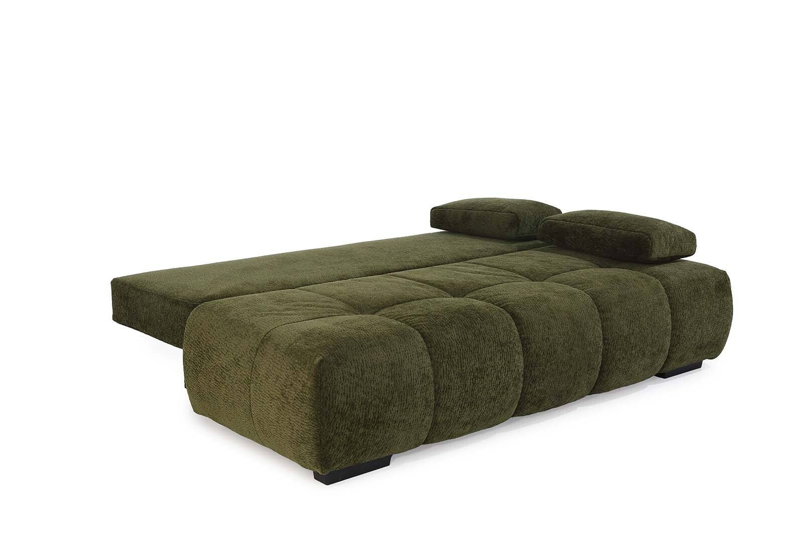 Schlafsofa grün Kunststoff B/H/T: ca. 213x86x101 cm Schlafsofa grün Kunststoff B/H/T: ca. 213x86x101 cm
