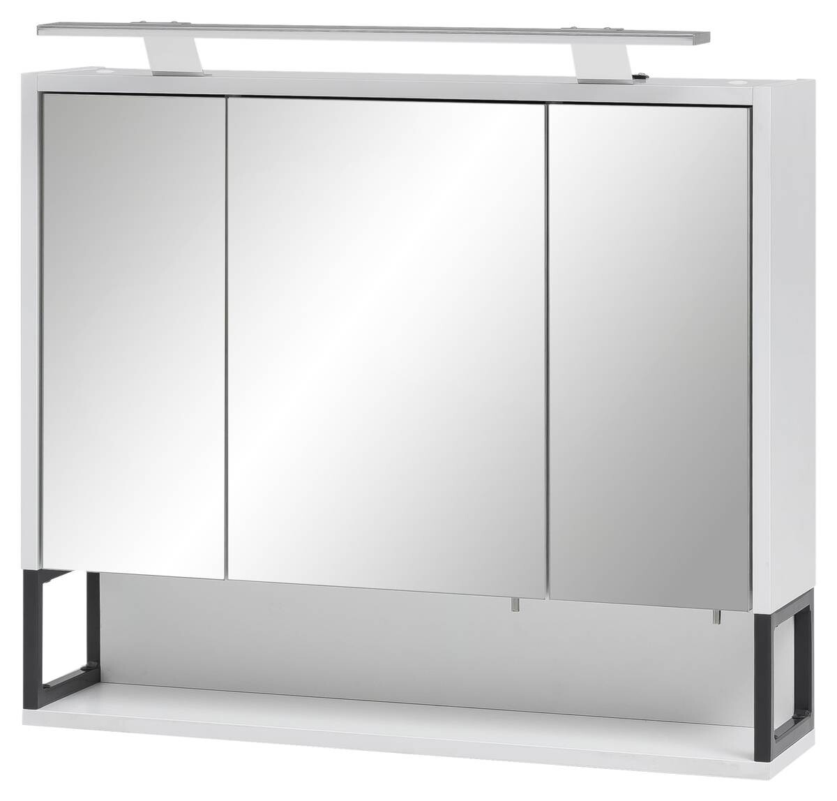 Spiegelschrank Limone weiß B/H/T: ca. 70x66,1x16 cm