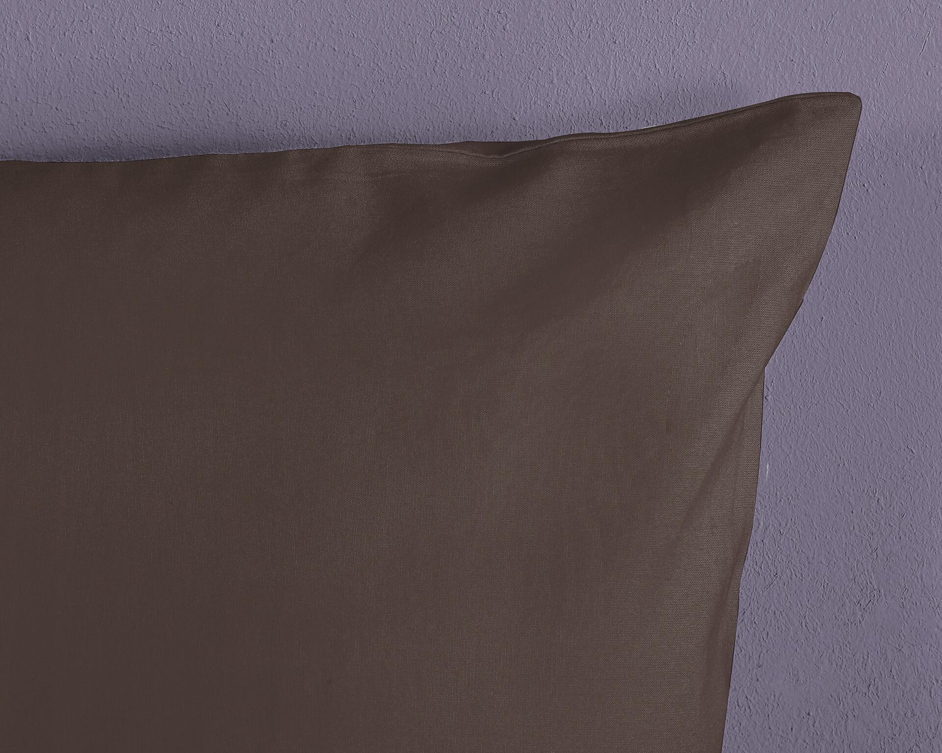 Baumwoll Bettwäsche Satin braun Baumwolle B/L: ca. 135x200 cm