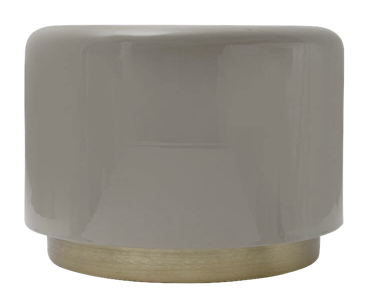 360 Living Hocker Artisse 251 grau gold Metall H/D: ca. 43x51,5 cm