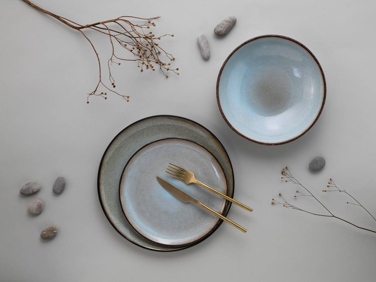 CreaTable Tafelservice Stone Grey grau Steinzeug 12 tlg.