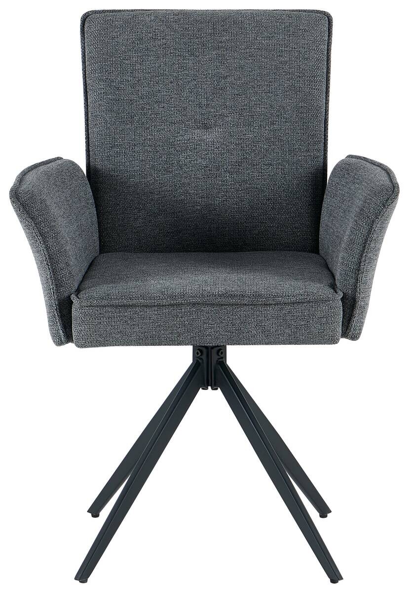 Stuhl Lima grau Webstoff B/H/T: ca. 65x92x65 cm