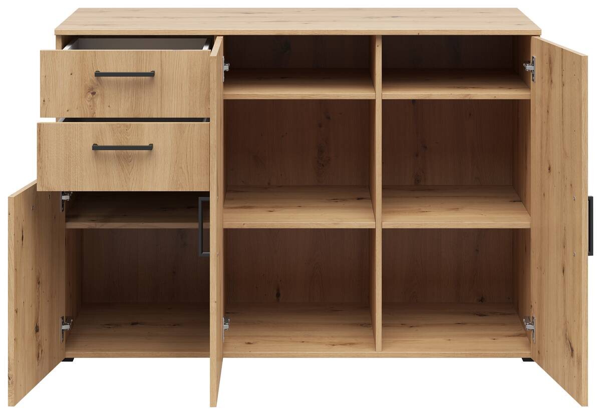 Kommode Multi-Stauraum Typ 29 Eiche Artisan Nachbildung B/H/T: ca. 120x83x52 cm