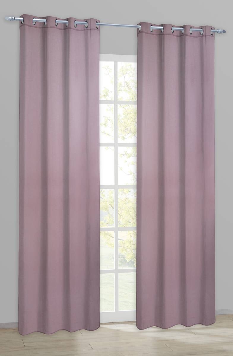 POCOline Ösenvorhang Joel mauve B/L: ca. 140x245 cm