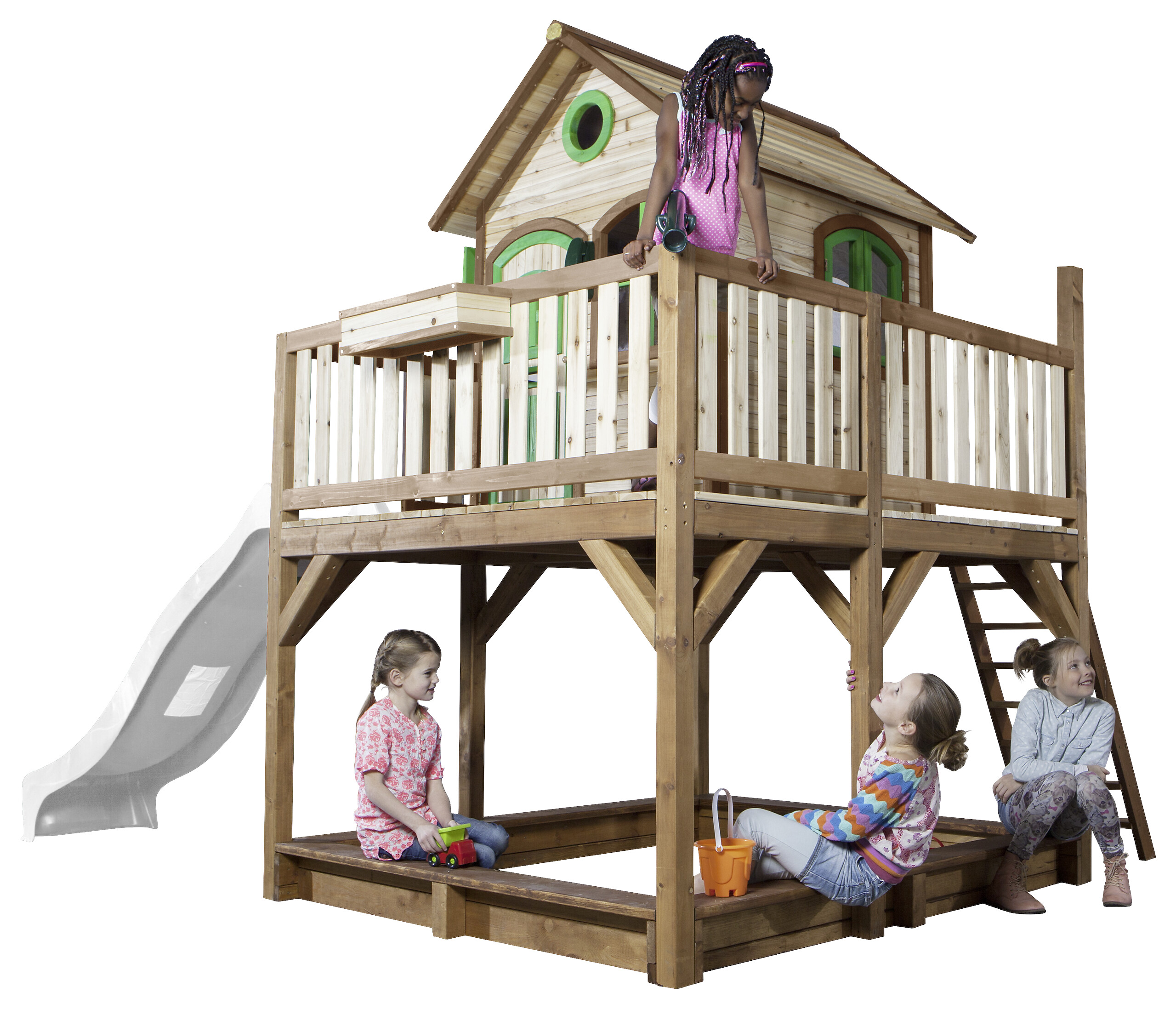 AXI Spielhaus Liam braun B/H/L: ca. 377x291x255 cm