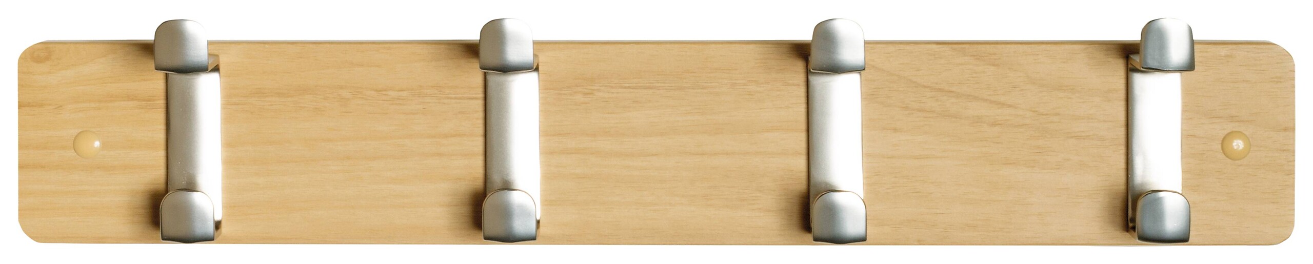 Garderobenleiste Eiche hell Nachbildung Edelstahl Optik B/H/T: ca. 45x7x6 cm