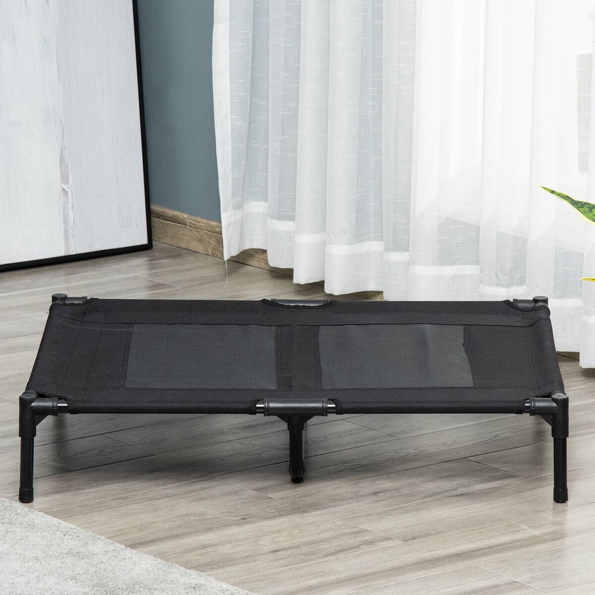 PawHut Hundeliege schwarz Metall B/H/L: ca. 76x18x92 cm