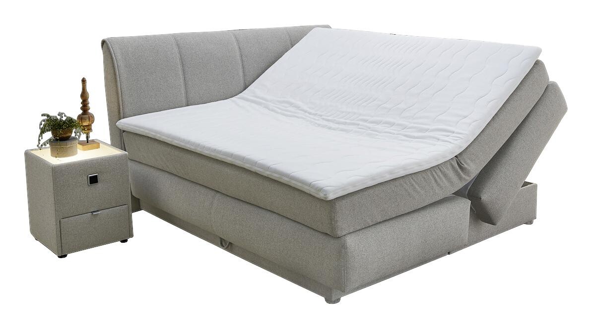 Boxspringbett beige Liegefläche B/L: ca. 180x200 cm