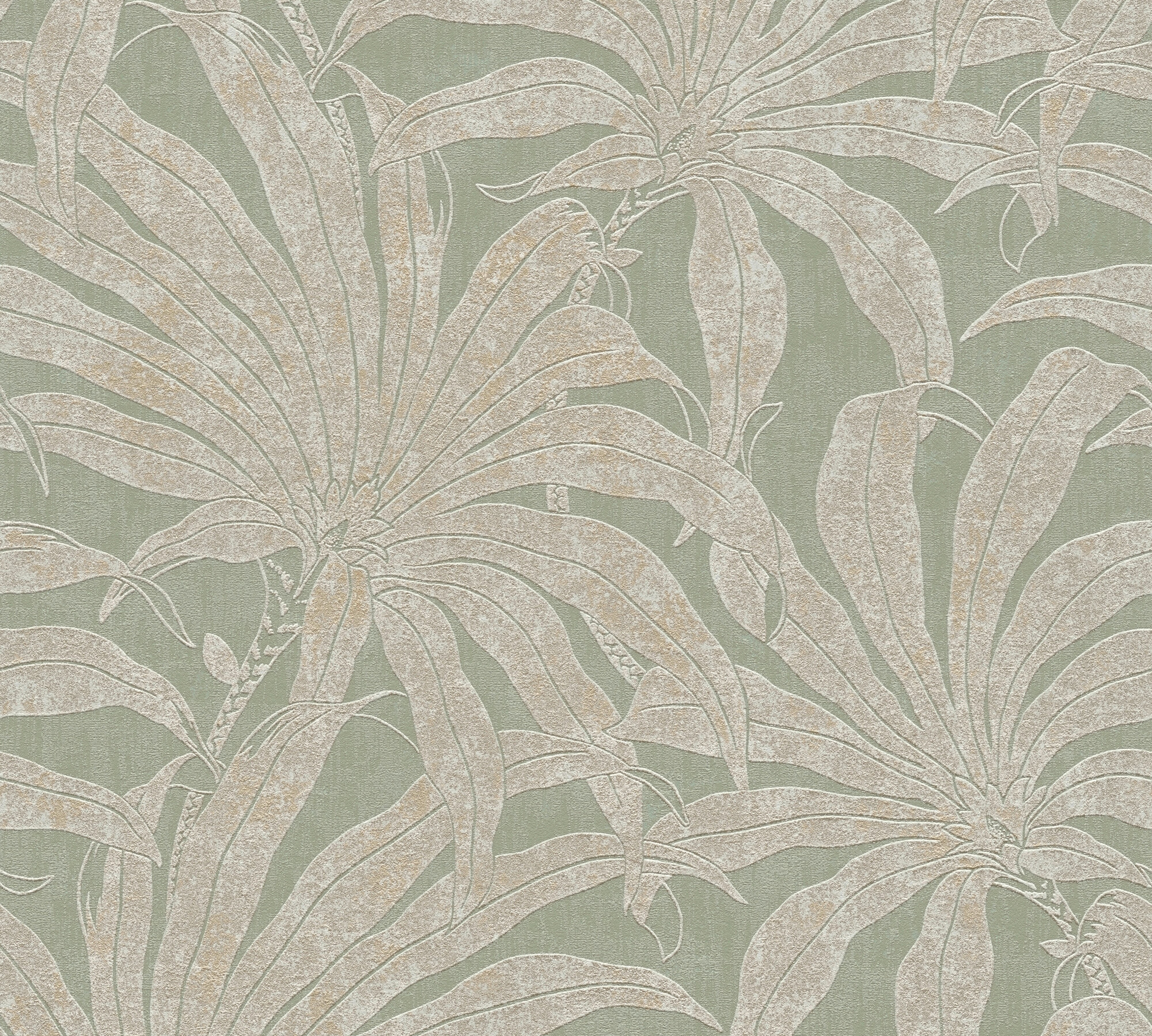 A.S.Creation Vliestapete grün gold silber B/H/D: ca. 53x1005x9,5 cm