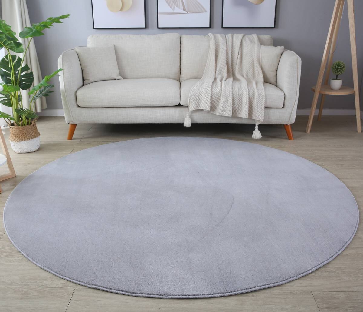 Ayyildiz Teppich SKY silber B/L: ca. 160x160 cm