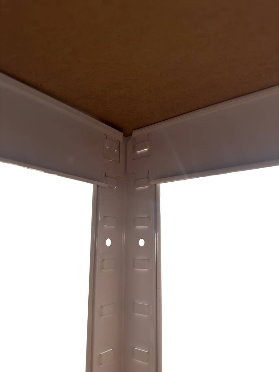 Schwerlaststeckregal weiß B/H/T: ca. 90x160x60 cm