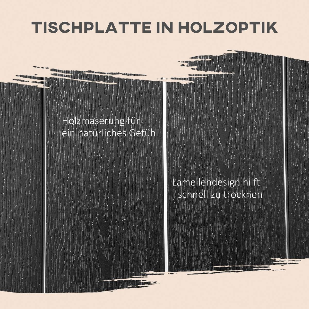 Outsunny Gartensitzgruppe schwarz Aluminium B/H/L: ca. 90x74x140 cm