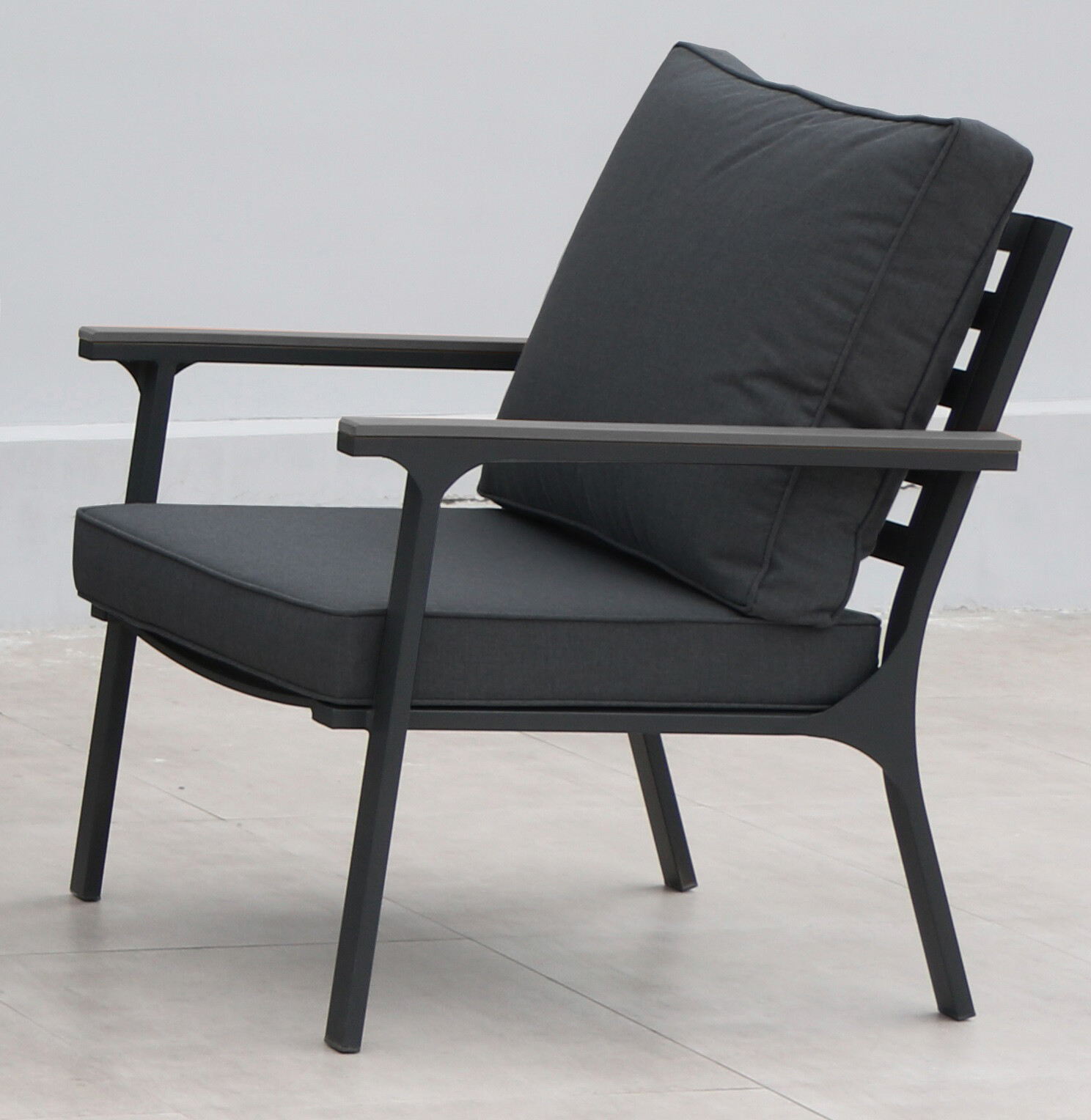 Acamp Loungeset Samos anthrazit Aluminium B/H/L: ca. 81x81x180 cm