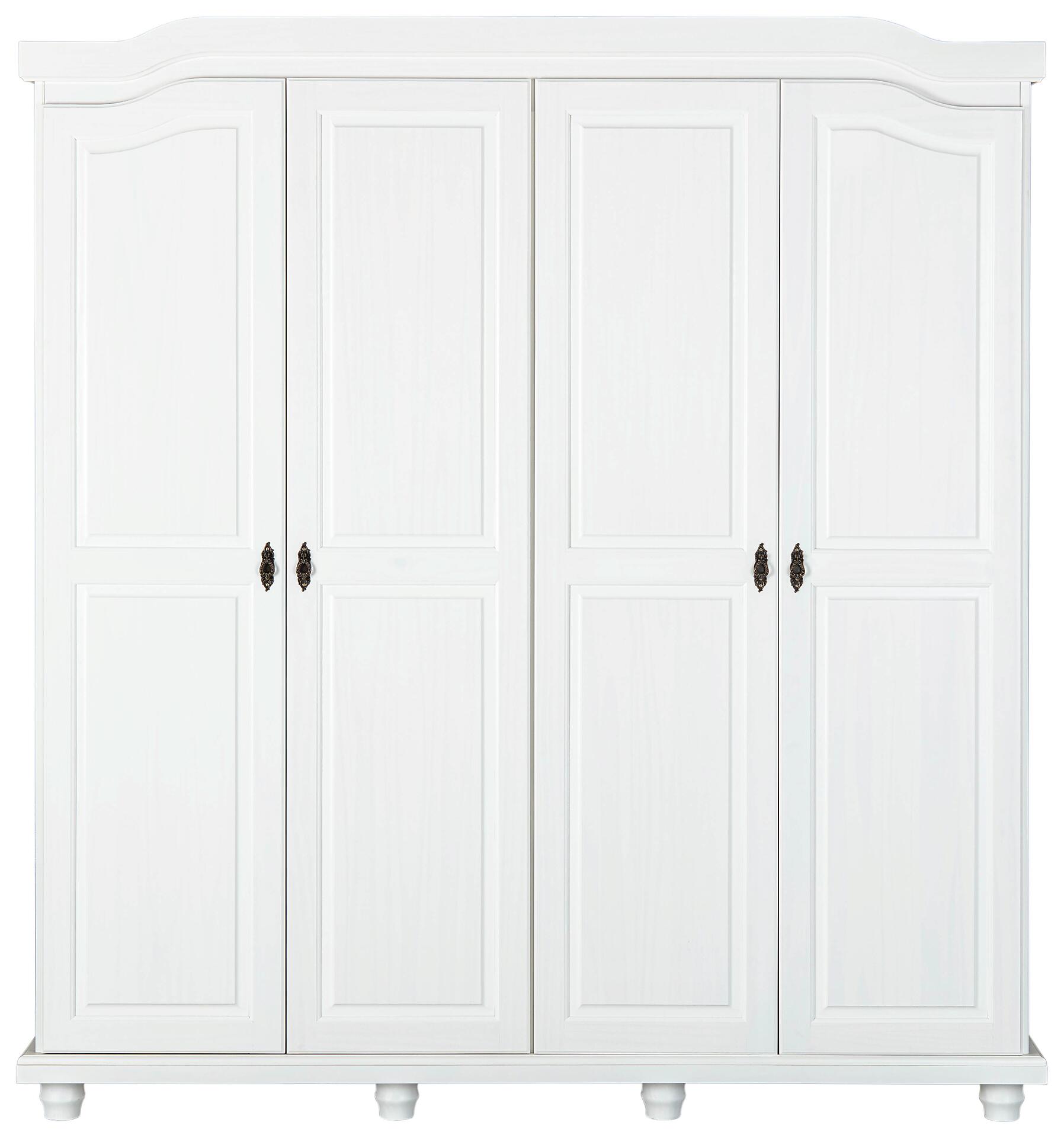 Kleiderschrank Isny weiß B/H/T: ca. 182x198x60 cm