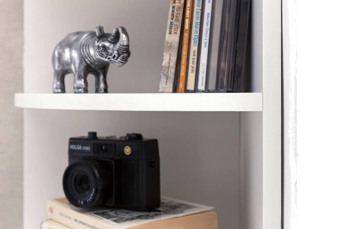 Eckregal weiß B/H/T: ca. 30x60x30 cm