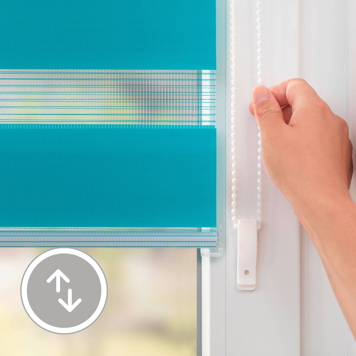 LICHTBLICK Doppelrollo Duo blau B/L: ca. 70x150 cm