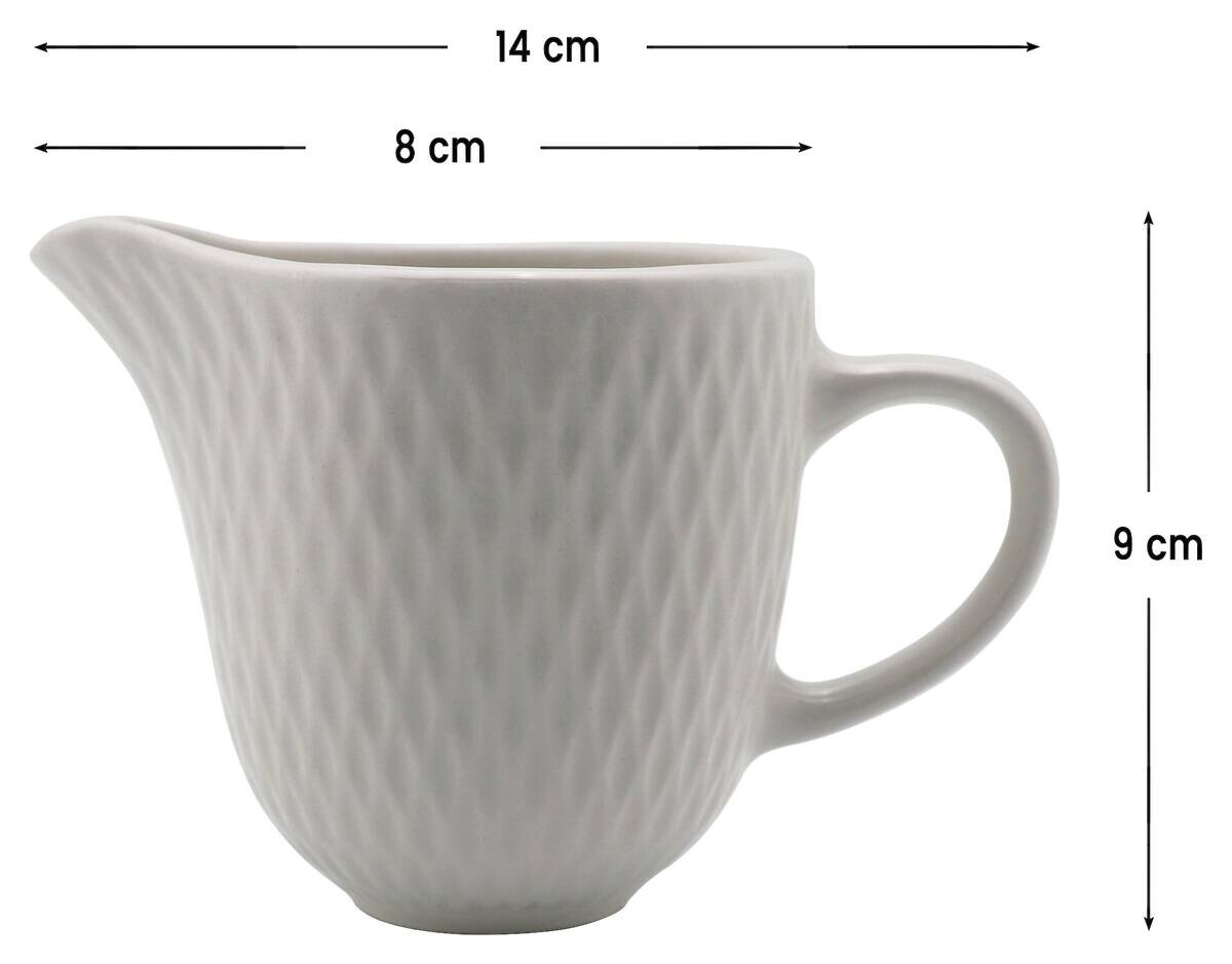 Milchtopf weiß Porzellan B/H/L: ca. 14x8x9 cm