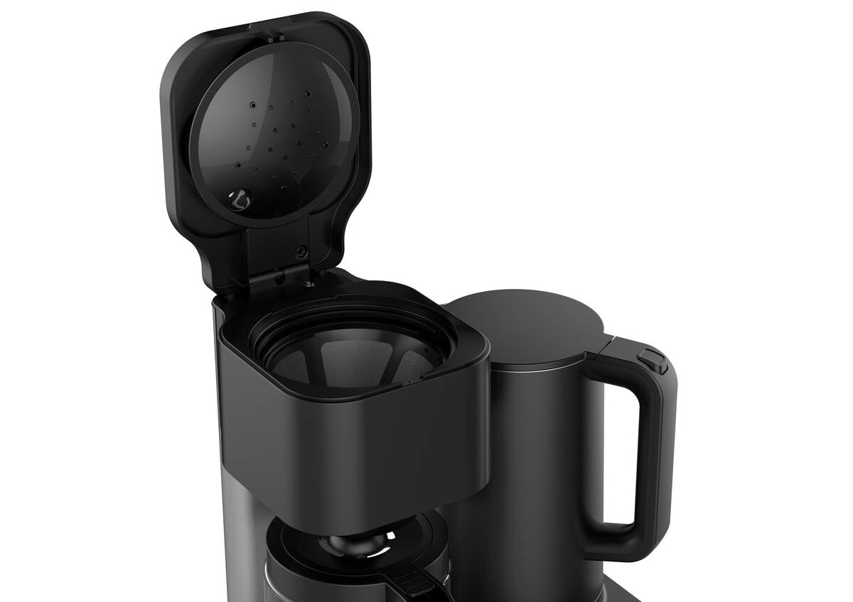 WKM 2 in 1 Kaffeemaschine und Wasserkocher KWK-1600 schwarz Kunststoff Glas