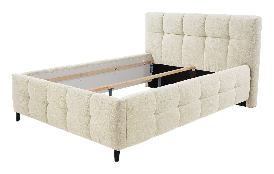 Polsterbettgestell  beige Polyester Liegefläche B/L: ca. 140x200 cm
