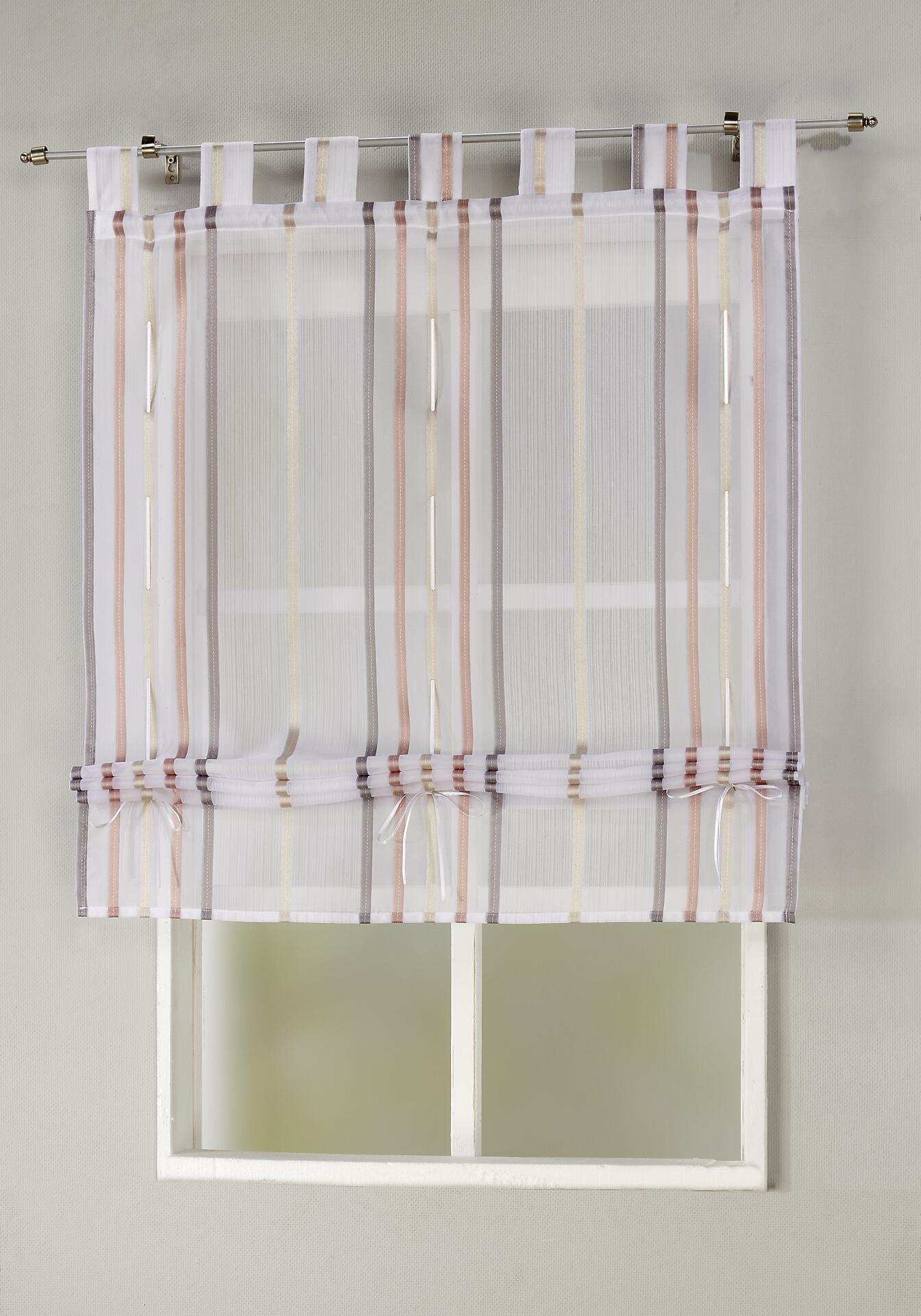 POCOline Bändchenrollo Nicole rosé B/L: ca. 100x135 cm