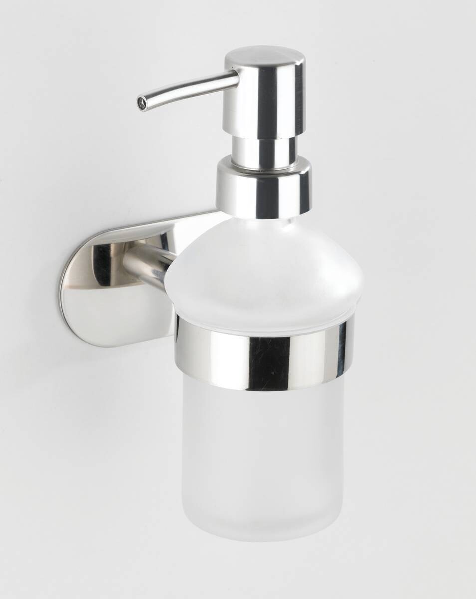 Turbo-Loc Seifenspender weiß silber Edelstahl B/H: ca. 10x17 cm
