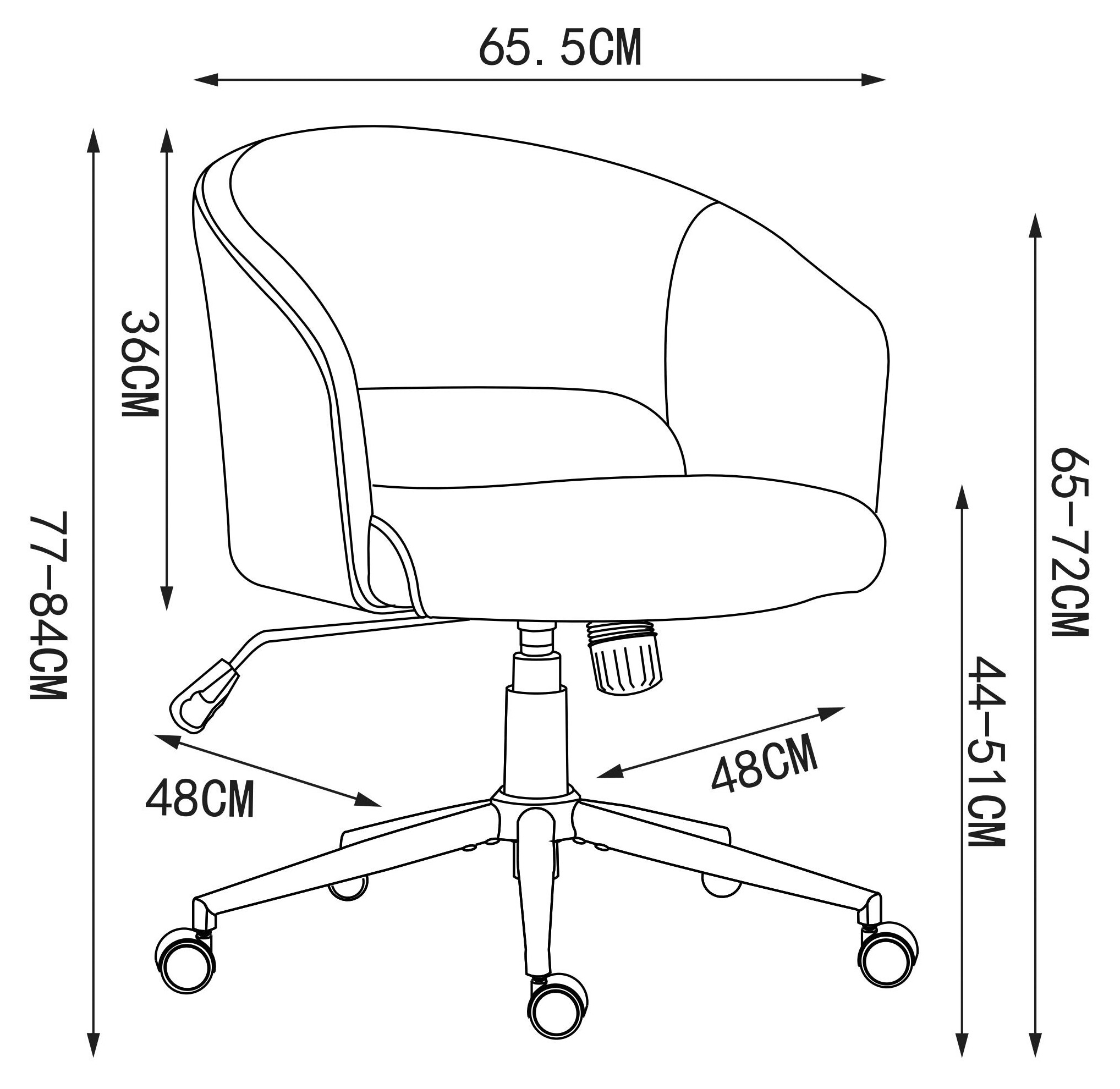 Drehstuhl Andy schwarz Microfaser Drehstuhl Andy schwarz Microfaser
